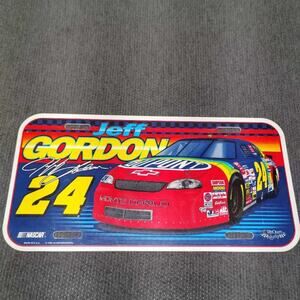 Vintage 1999 Jeff Gordon #24 NASCAR License Plate WinCraft Monte Carlo Plastic